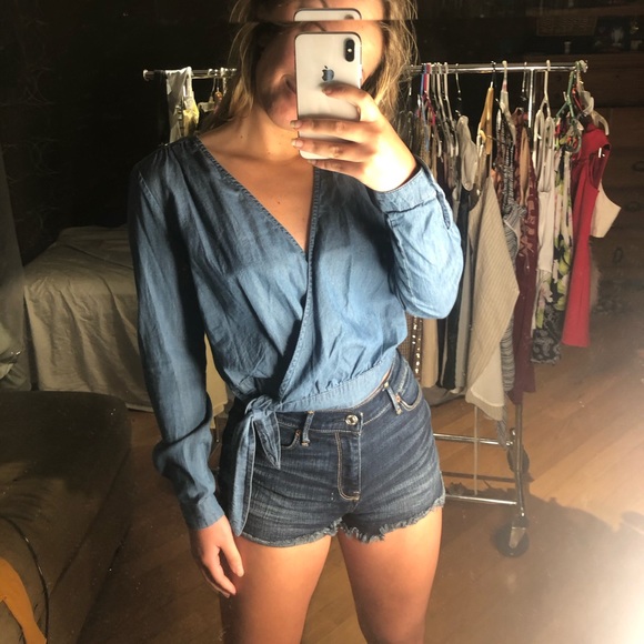 Denim long sleeve top!! - Picture 3 of 3